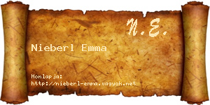 Nieberl Emma névjegykártya